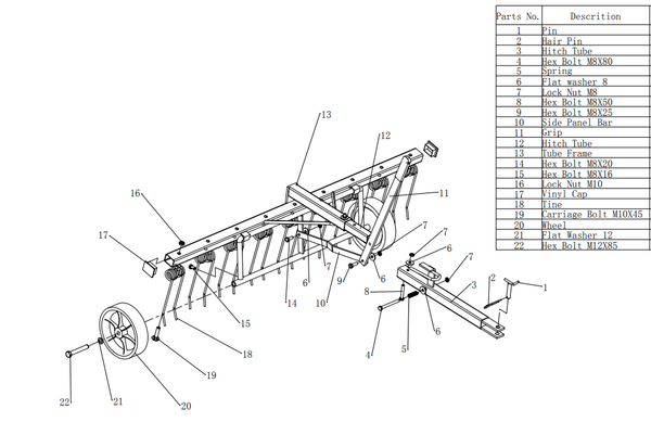 Lindegården rive 110cm havetraktor rive ATV rive - Manual